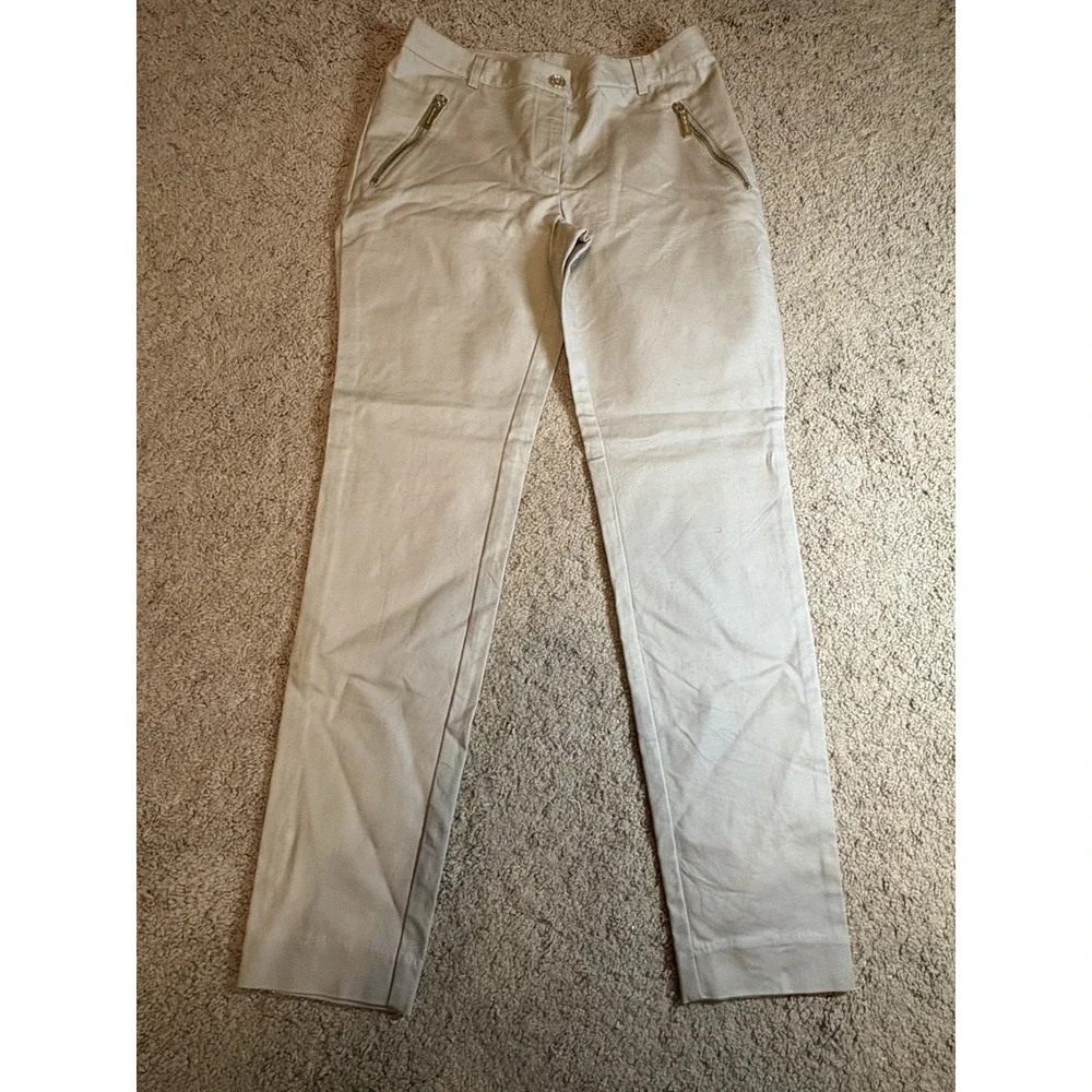 Michael Kors Slim Fit Brown‎ Chino Pants Women's Size 6 Skinny Leg Professional